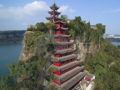 Shibaozhai Temple Pagoda in Zhongxian Chongqing