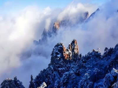 The Sea of Clouds in Huangshan Yellow Mountain