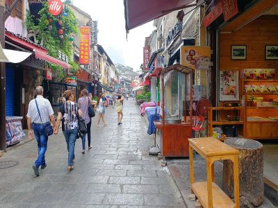 Yangshuo West Street in Guilin Guangxi