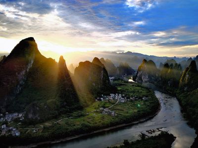 Xianggongshan Mountain in Yangshuo Guilin