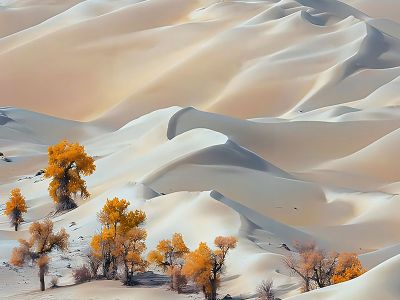 Taklamakan Desert in The Tarim Basin Xinjiang