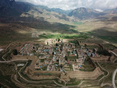 Bajiao City Ruins in Xiahe Gannan Gansu