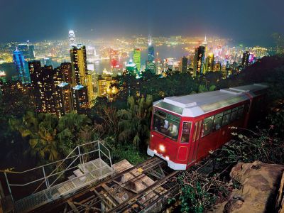The Victoria Peak Tram in Hong Kong